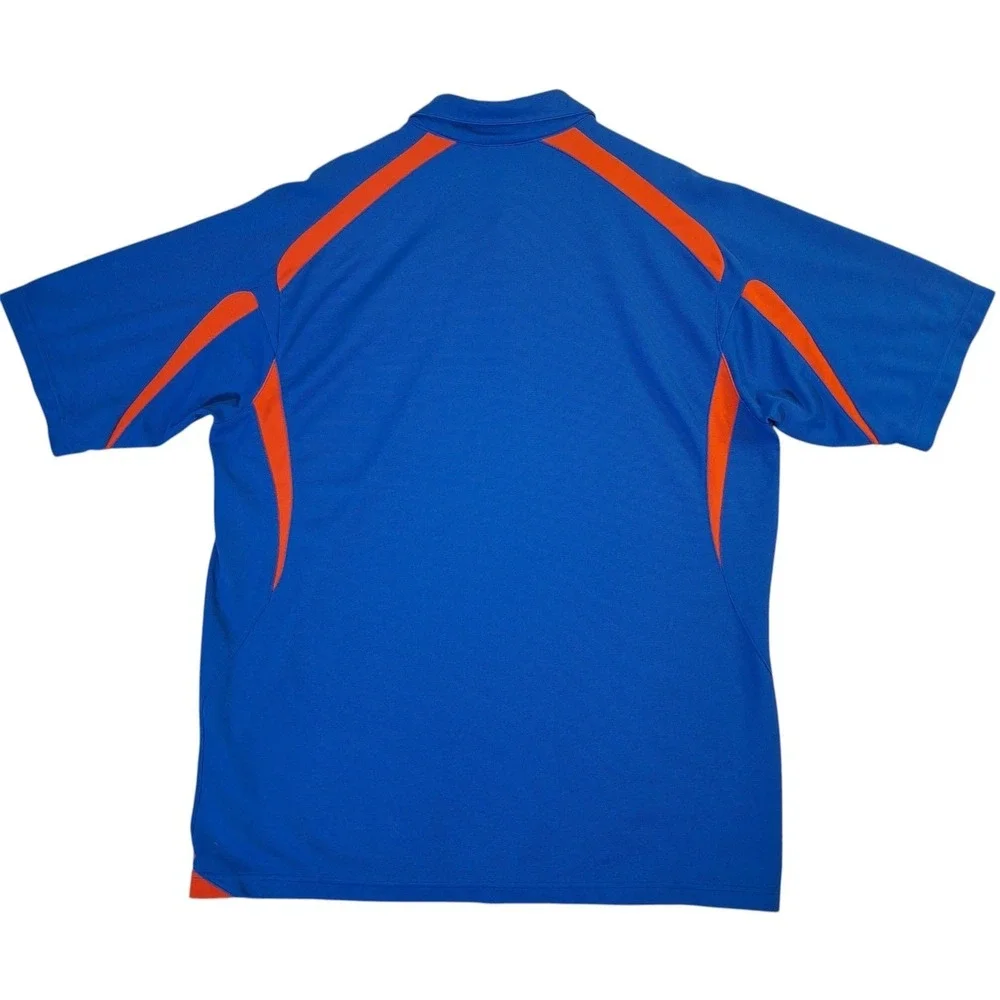 Vintage Nike Florida Gators Polo Shirt Mens XXL Blue Orange Fit Dry Short Sleeve
